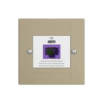 Rückführungsdose EDIZIOdue F 1×RJ45 f.Swisscom VoIP, 8 polig, UTP, sand