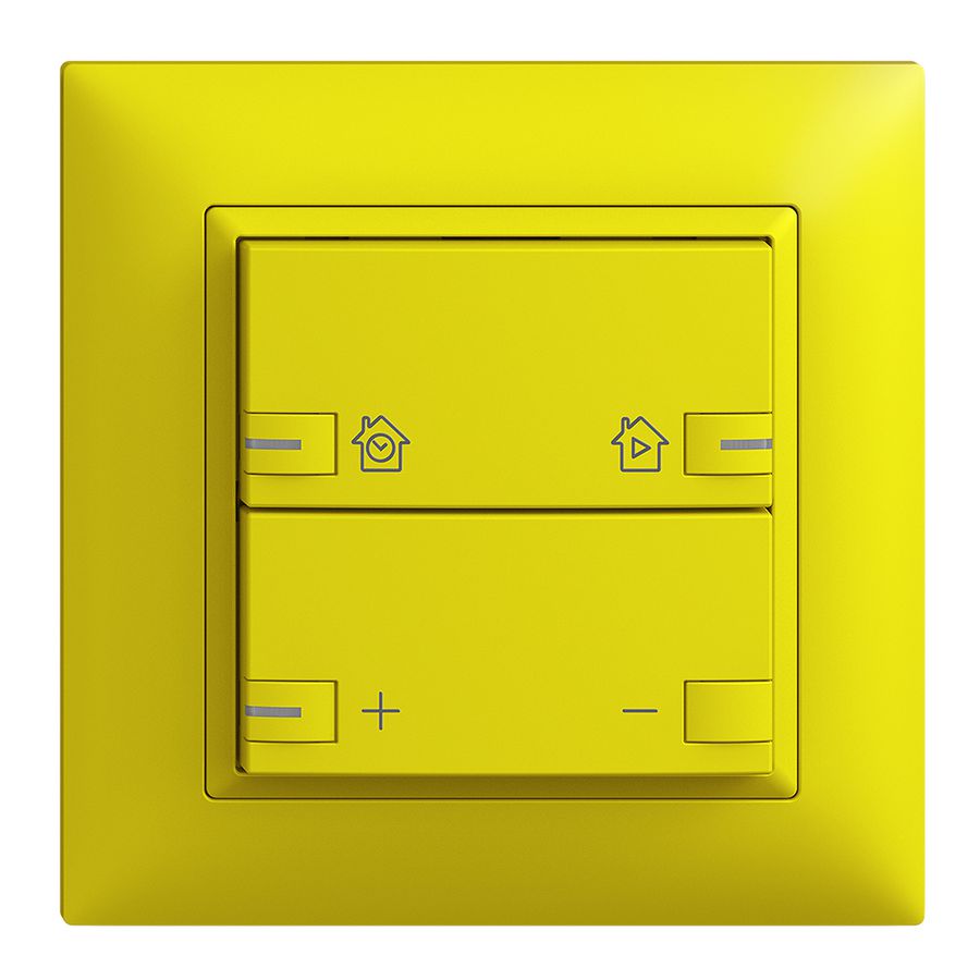 UP-Frontset EDIZIOdue zeptrionAIR Dimmer mit Bez. mit LED lemon