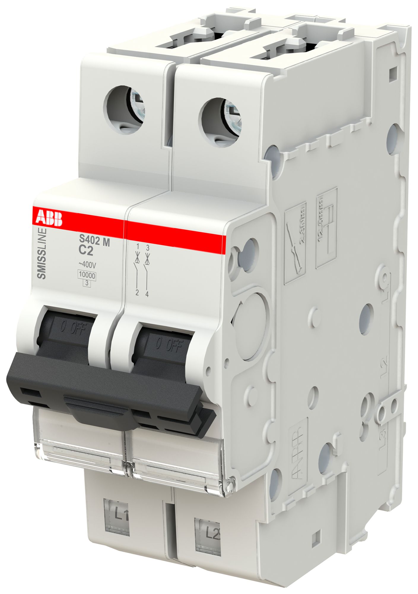 Leitungsschutzschalter SMISSLINE TP S 2×2A C 10kA