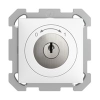 UP-Schwenktaster 0<->1 EDIZIOdue weiss mit Sicherheitsschloss