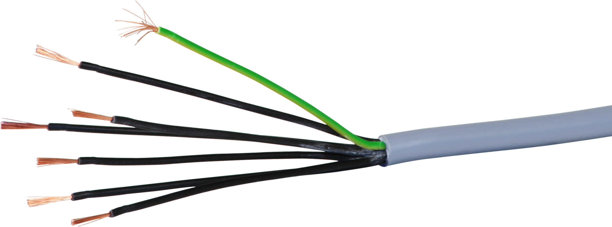 Câble de commande LiYY 7×0.5mm² numéroté gris