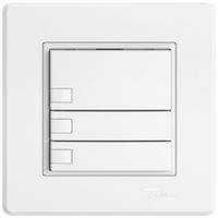 Pulsante universale INC EDIZIO.liv UNI SNAPFIX® s.LED 3× com.1T bi