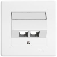 UP-Montageset EDIZIO.liv EASYNET S-One SNAPFIX® schräg 2×RJ45 ws