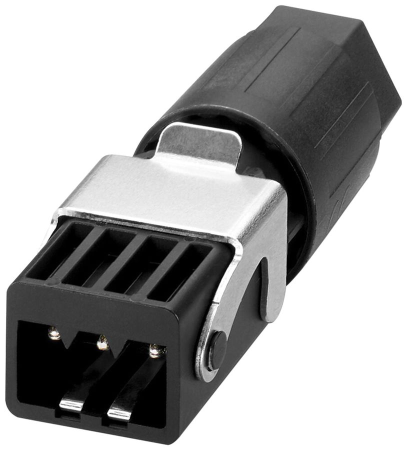 Steckverbinder QUICKON QPD STAS 3LPE 1.5mm² Ø13mm mit Mutter schwarz