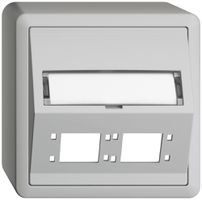 Kit montage AP EDIZIOdue FX sortie oblique 2×R&M cat.6A/LC spécial, grc