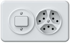 Combinaison ENC origin sch 3/1L + 3×T13 148×88mm blanc