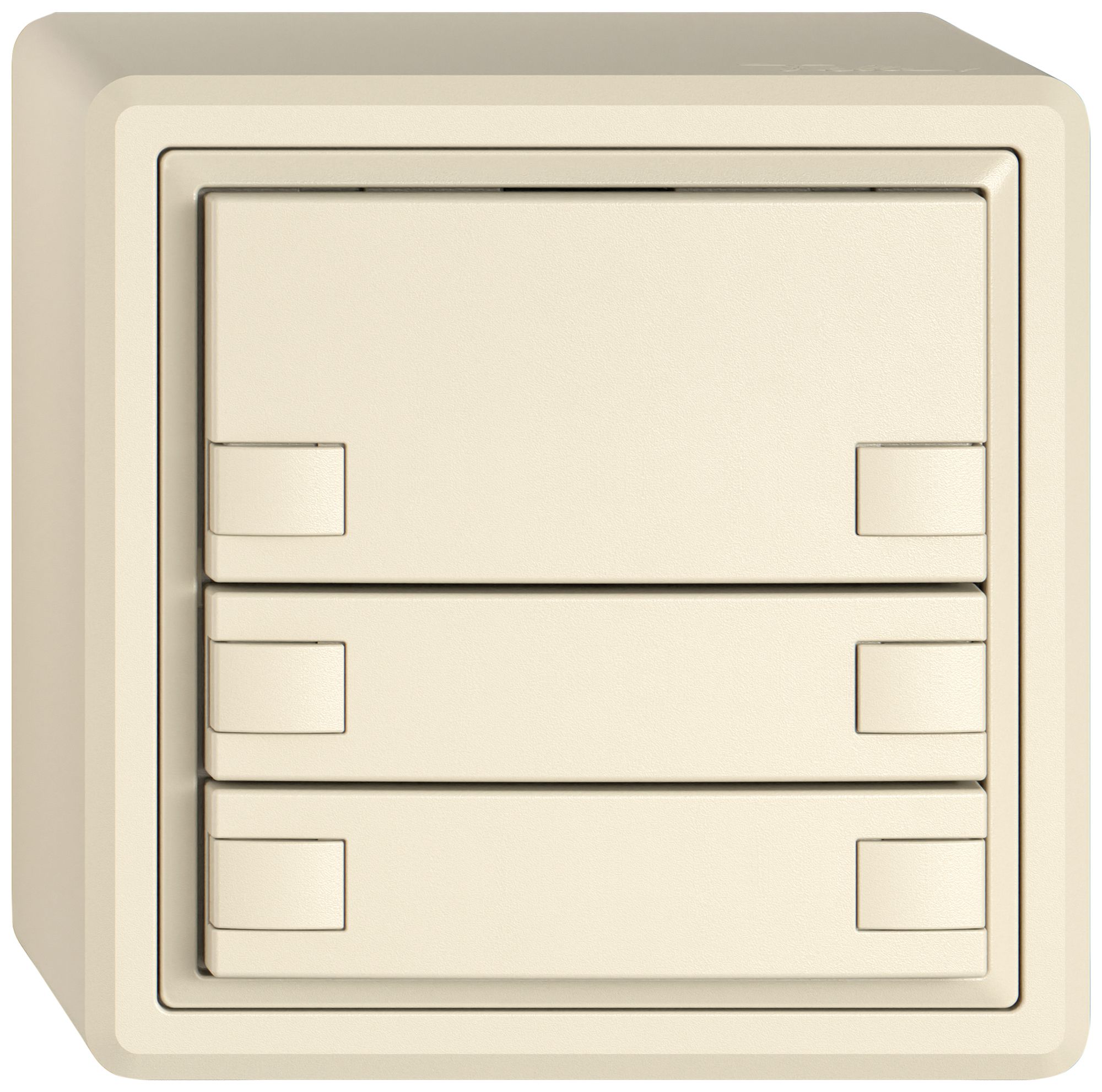 Poussoir KNX RGB AP EDIZIO.liv SNAPFIX® capteur temp.s.LED 6× comm.1T cr