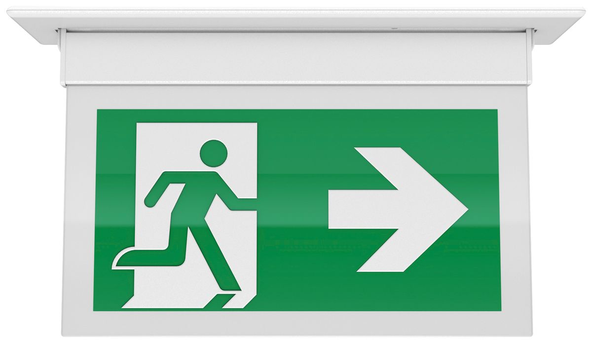 Lum.d.voi.d.sec.LED Sylvania LifeSafe à encastrer 50lm 3hat blanc