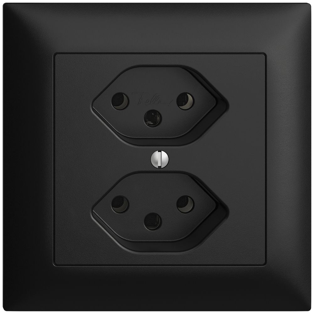 UP-Steckdose EDIZIOdue 2×T13 schwarz