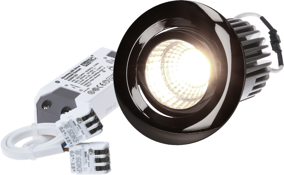 EB-LED-Spot Move 10.5W 230V 960lm 3000K Loch-Ø68mm anthrazit 38°