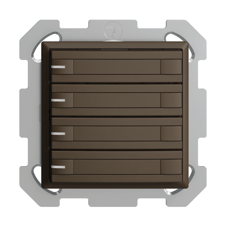 Poussoir KNX RGB ENC EDUE, 250mW, a.LED RGB, papier, 4×poussoir, C.2×T., cof