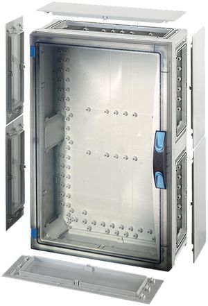 Apparategehäuse Hensel FP 0461 gu.leer m.transp.Türe geschlossen 366×546×186mm