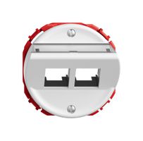 Montageset STANDARDdue EASYNET S-One SNAPFIX® schräg für 2×RJ45 ws