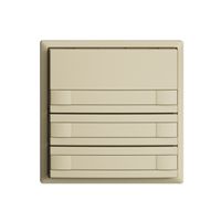 Poussoir ENC KNX 3× EDIZIOdue vanille RGB sans LED avec insert papier