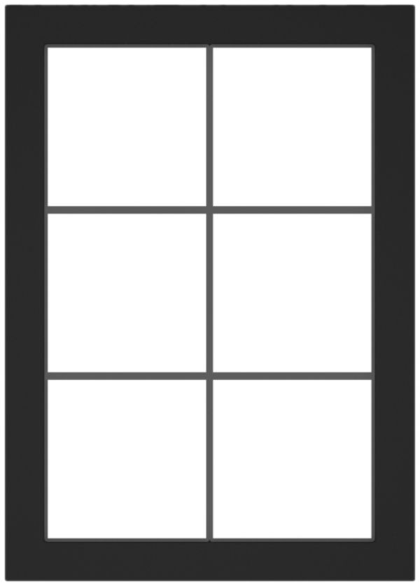 Abdeckrahmen SIDUS 2×3 schwarz