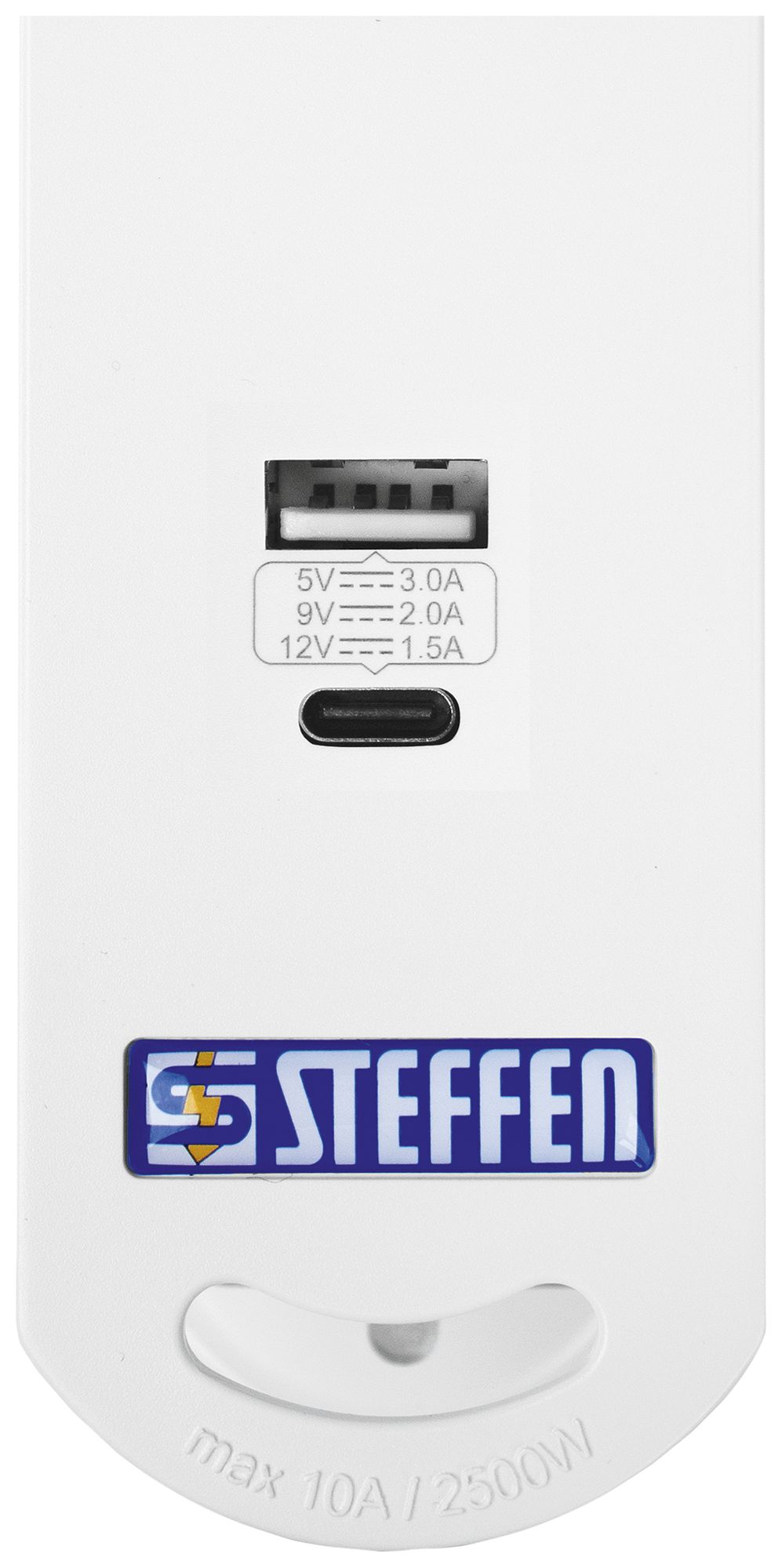 Prise multiple Steffen VARIABL magnét. 6×T13 1×USB-A 1×USB-C interrupteur 3m bc