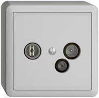 AP-Datendose TV-R DD04 5…65MHz EDIZIOdue hellgrau