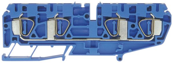 Borne de passage joignable WZ 0.5…4mm² 20A 600V ressort 4×1 rail DIN 35mm bl