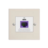 Presa ritorno EDIZIOdue F 1×RJ45 p.Swisscom VoIP, 8 poli, UTP, crema