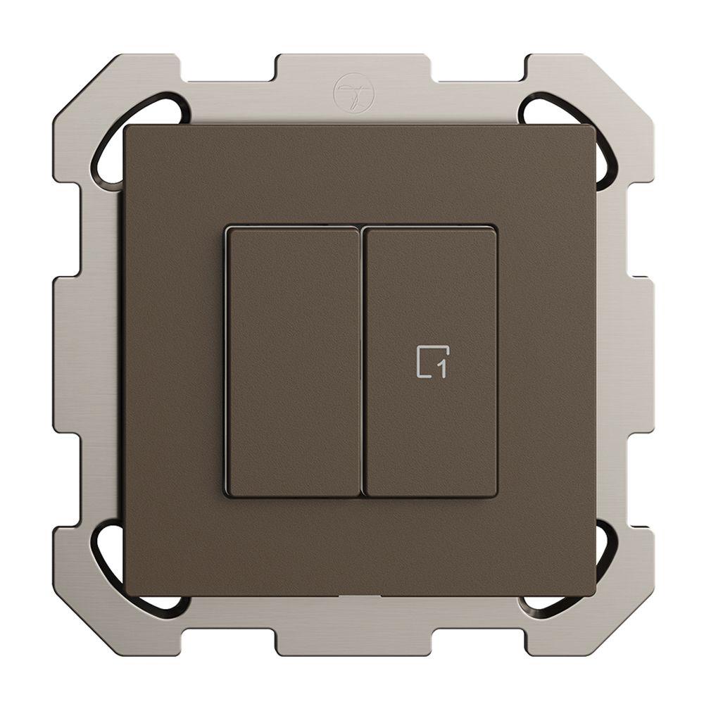 Interrupteur ENC 1K/2T scène Edue Wiser coffee