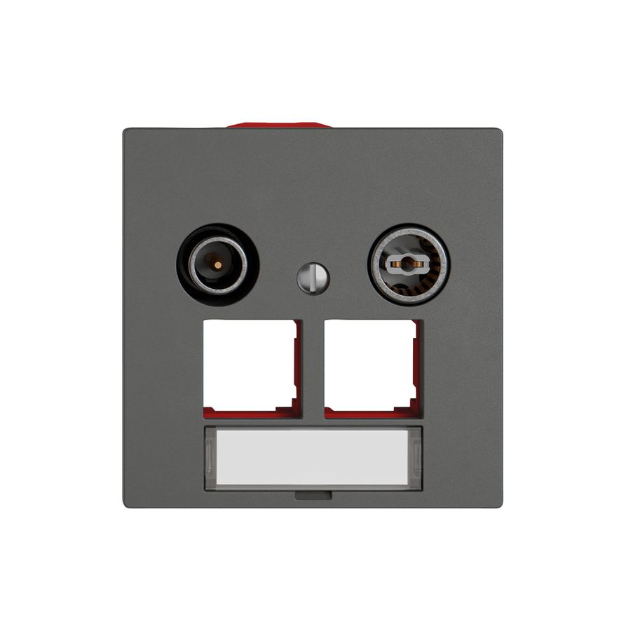 Prise multimédia TV-R EDIZIO.liv SNAPFIX® EASYNET p.2×RJ45 S-One 4dB grf