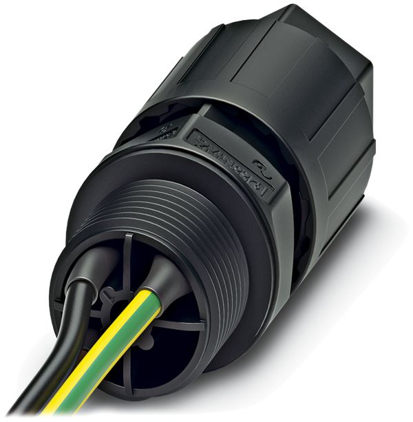 Durchführung QUICKON 2LPE M20 1.5mm² Ø4…9mm mit Mutter + Kabel 1m schwarz