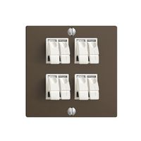 Presa audio EDIZIOdue F 4×coffee morsetto per 4 altoparlante