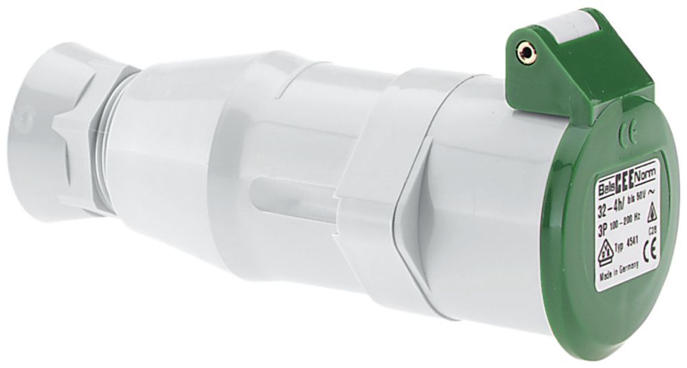 Prise mob.CEE Bals 3P 32A <50V 4h vert IP44 nick.bornes à vis