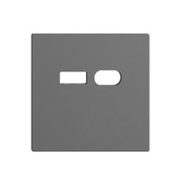 Montageset Feller EDIZIOdue für Steckdose USB 18W Typ A + Typ C dunkelgrau