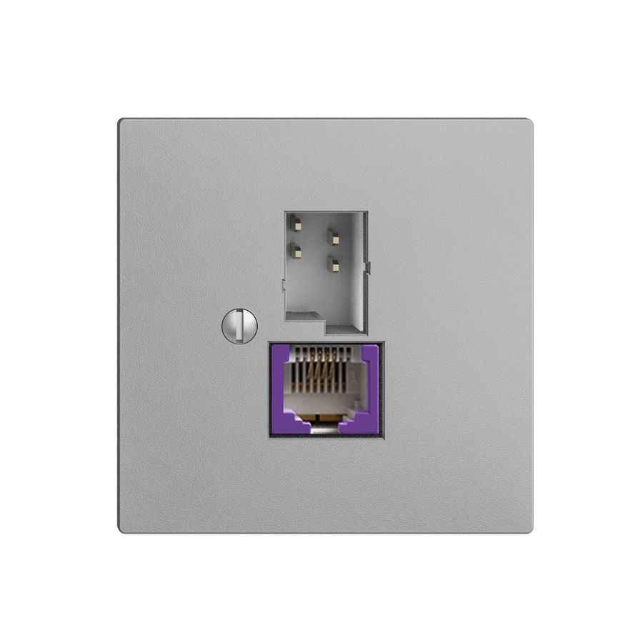 Dose T+T 6P/1×RJ45 DSL-Breitband EDIZIOdue silver