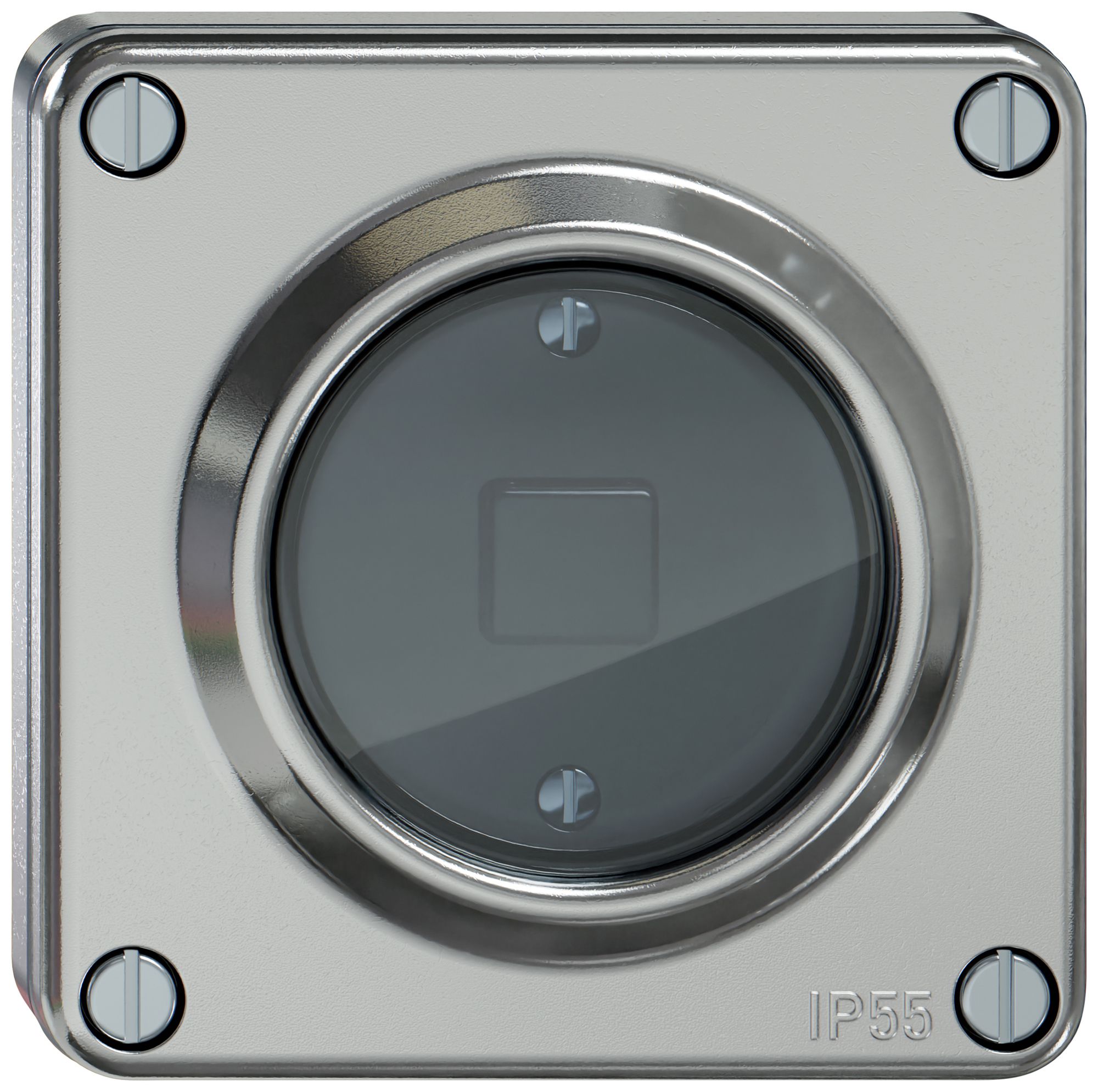 UP-Taster KNX RGB ELEMENT 1 Taste mit LED IP55 aluminium