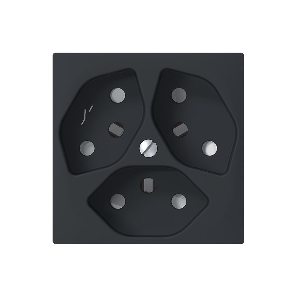 Steckdose SIDUS 3×T13/1 anthrazit mit shutter