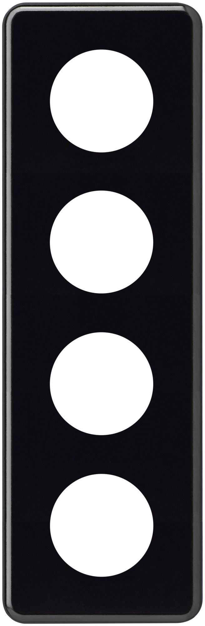 Abdeckplatte basico 4×1 4×43mm schwarz