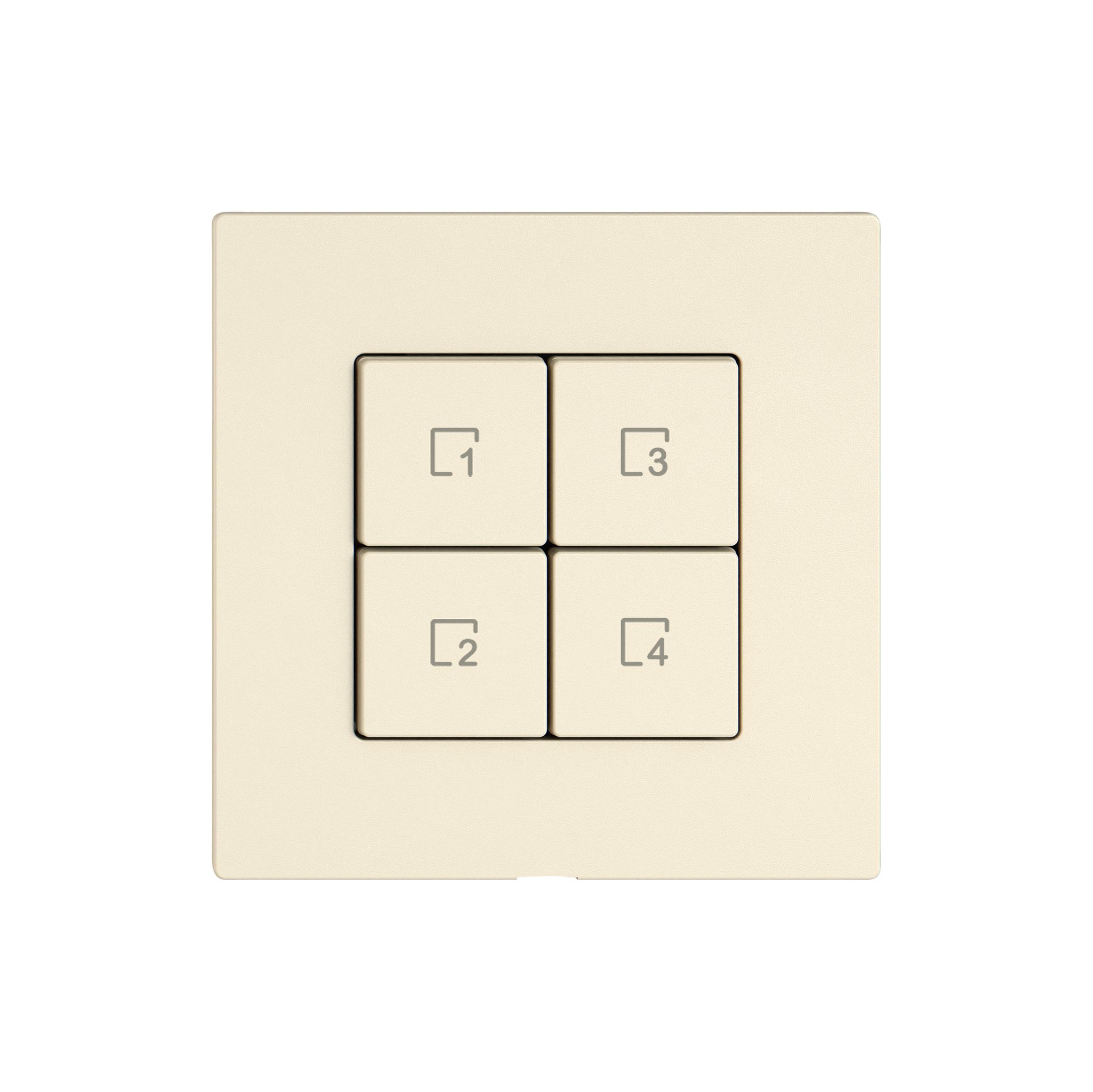 Kit de montage EDIZIO.liv Wiser SNAPFIX® p.poussoir scène 4 scènes 4T cr