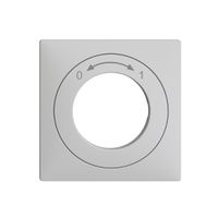 Frontset EDIZIOdue 0<->1 hellgrau 60×60mm für Schwenktaster