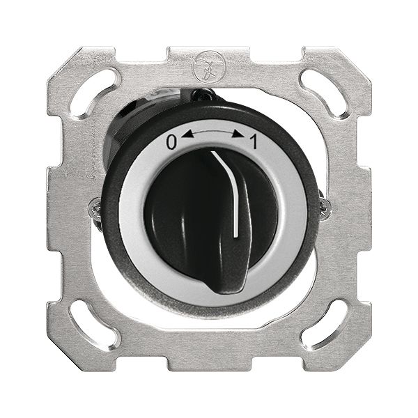 UP-Schwenktaster 0<->1 schwarz mit Drehgriff