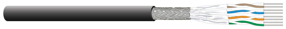 Câble informatique Dätwyler CU 7702 4P S/FTP CAT7 AWG26 FRNC/LSZH Dca noir