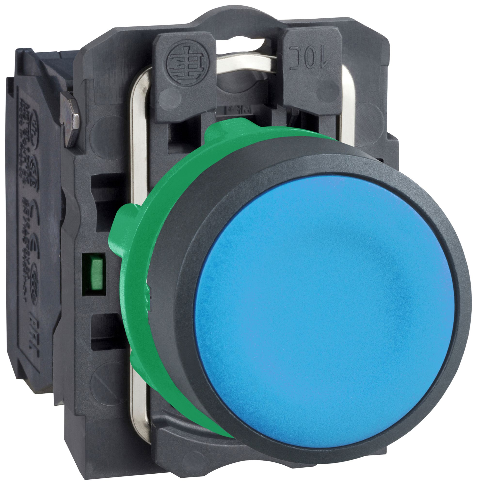 Poussoir Harmony XB5 plat bleu Ø22.5mm 1NO IP66