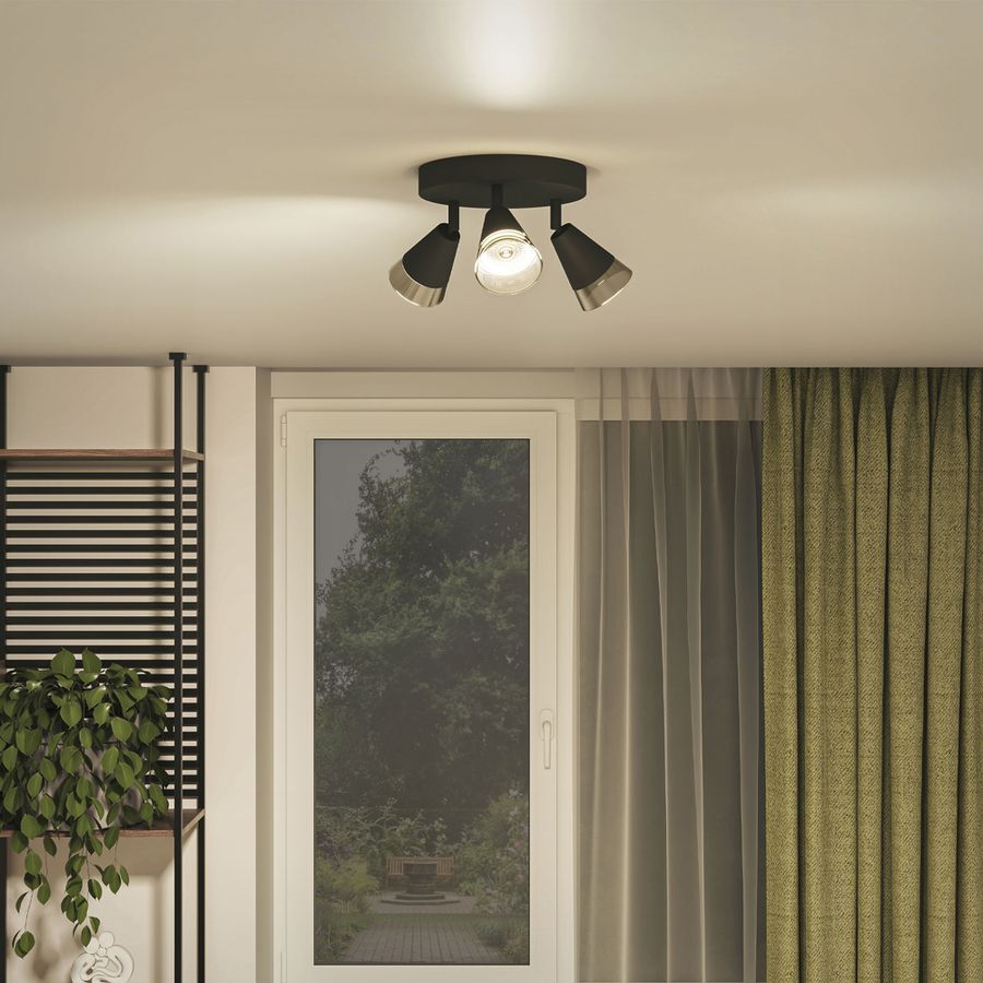 Spot Philips Cleft GU10 3×5W 235×196mm schwarz