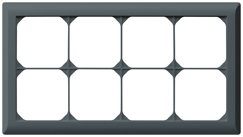 UP-Abdeckrahmen kallysto.line 2×4 anthrazit horizontal 152×272mm