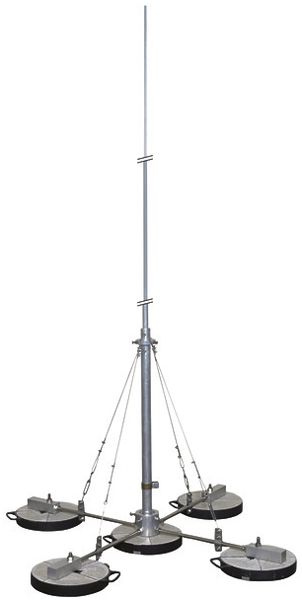 Kit de mât capteur Flury FL 89 Al L=5000mm, 4 parties, autonome