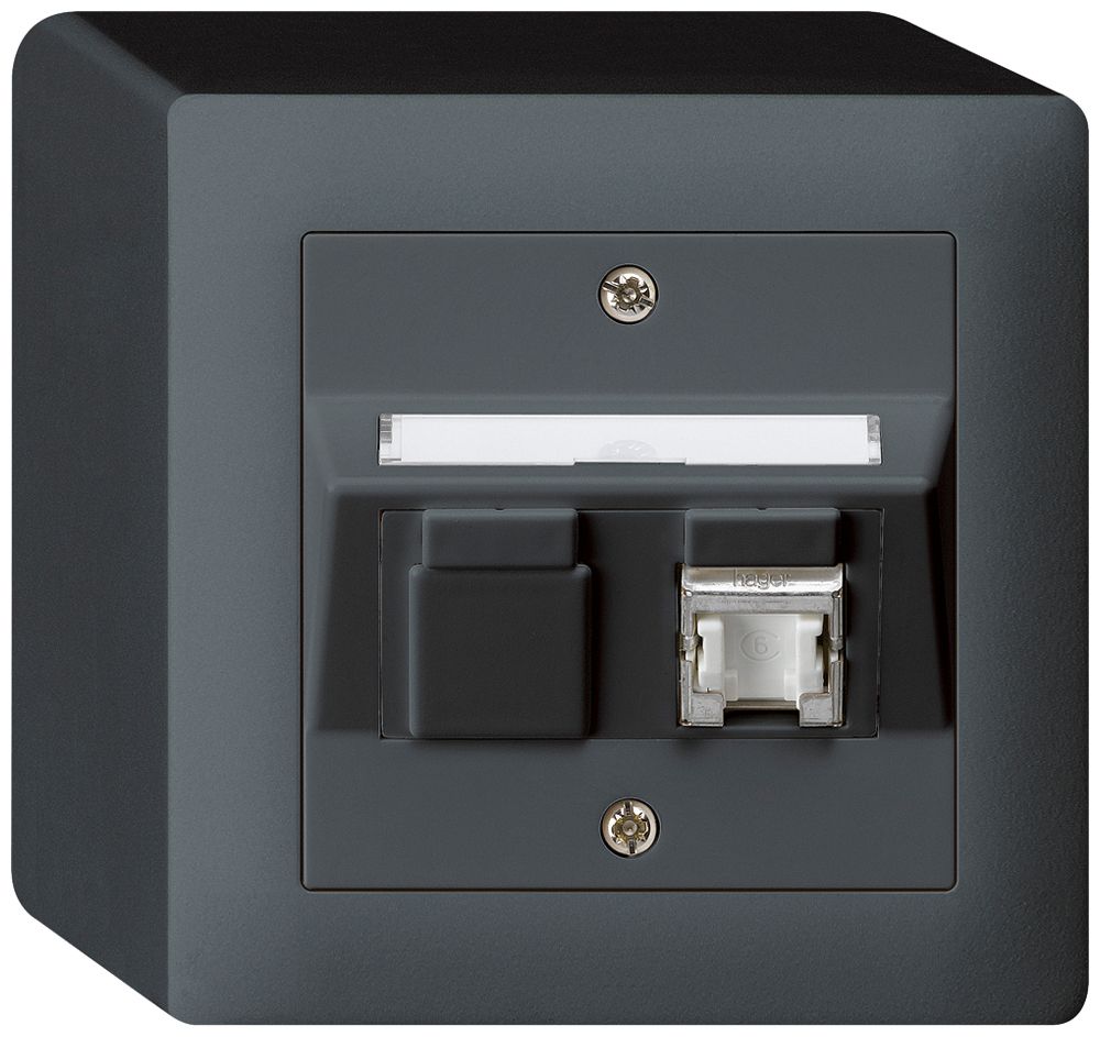 AP-Dose kallysto Kat.6 1RJ45/s anthrazit