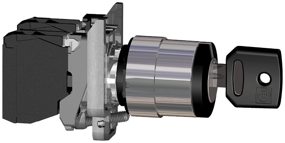 Interruttore rotat. INS Schneider Electric 1Ch 0-I clé a sinistra e destra