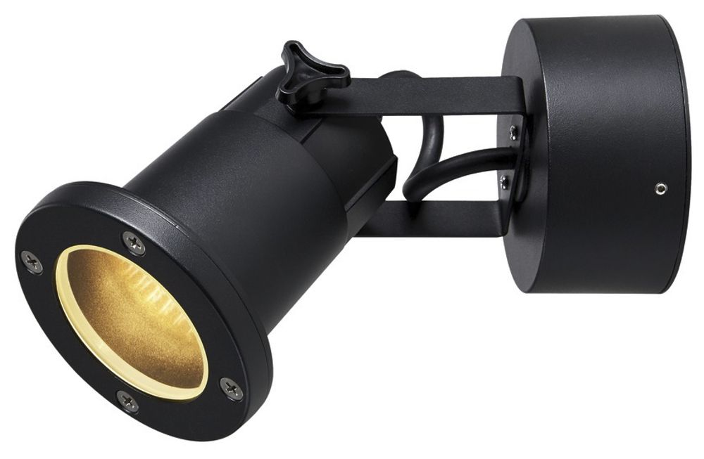 Decken-/Wandleuchte SLV NAUTILUS GU10 11W IP54 Ø98×170mm schwarz