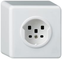 Presa AP basico T25 bianco con morsetti a vite