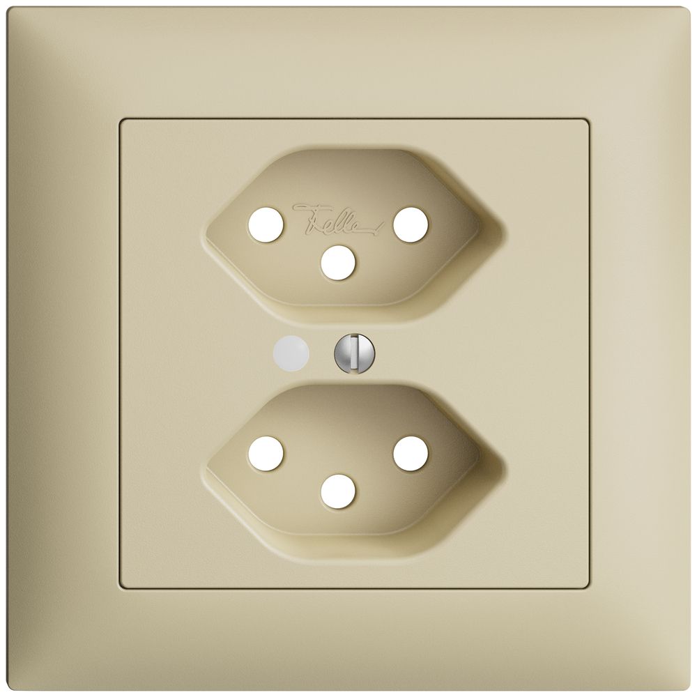 UP-Frontset EDIZIOdue vanille 88×88mm 2×T13 mit Linse