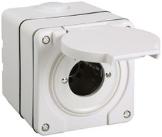 Commutatore AP contatti galv.senza cilindro NEVO 2P, IP55, 1-2, rit.11-1, bianco