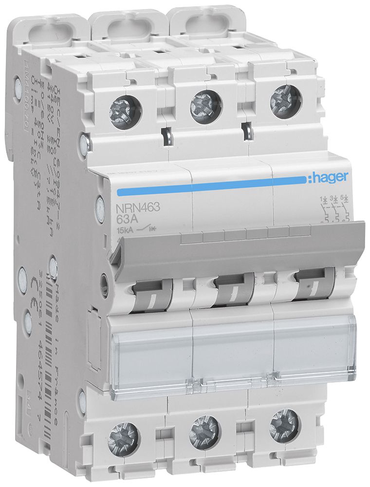 Disgiuntore Hager MCB 4P 415V tipo C 63A 4UM