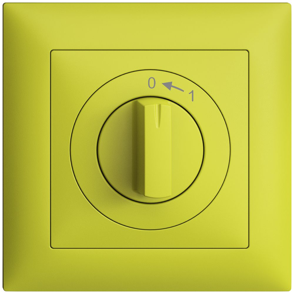 Frontset EDIZIOdue 0<-1 lemon 88×88mm für Schwenktaster