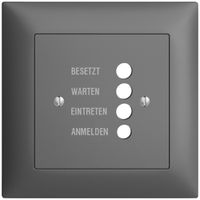 UP-Frontset EDIZIOdue dunkelgrau 88×88mm für Türstation 1334.D